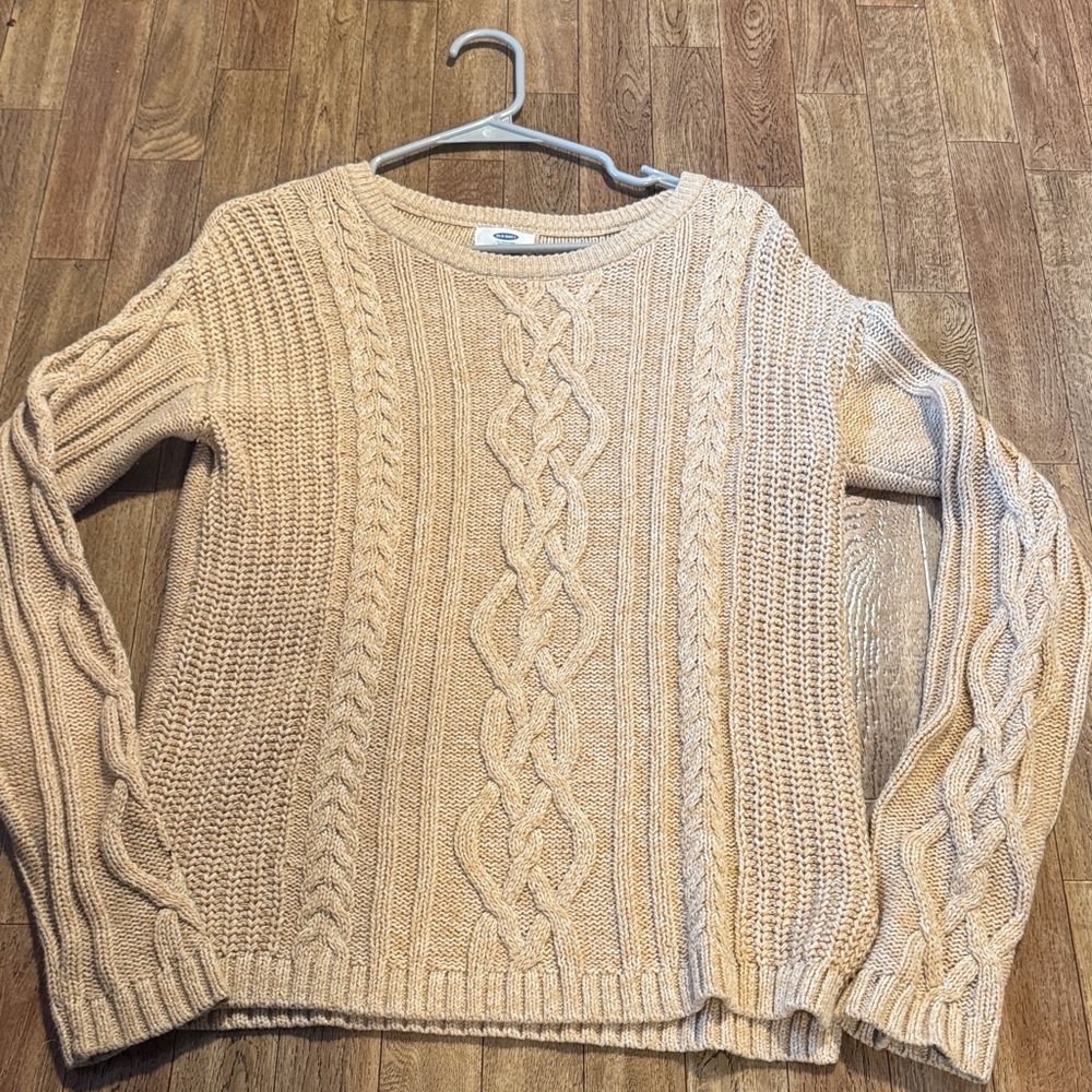Old Navy Beige Cable Knit Sweater